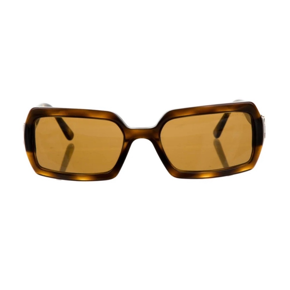Chanel Tortoiseshell Rectangular Women's Sunglass… - image 1